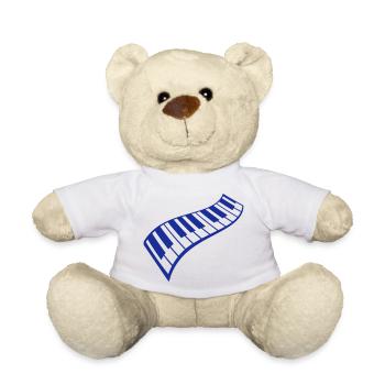 Klavier Tasten Instrument Spielen Klassische Musik - Teddy - Weiß - Vorne