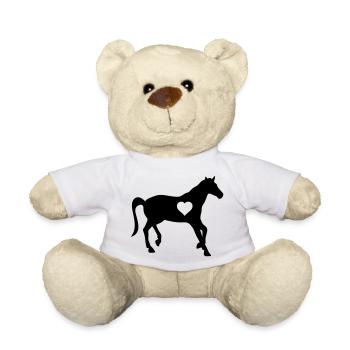 horse love heart - Teddy - Weiß - Vorne