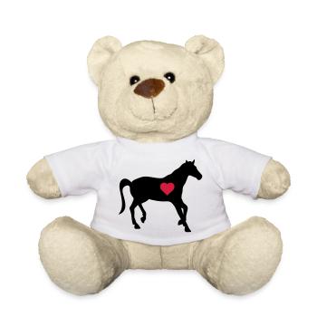 horse love heart 2 - Teddy - Weiß - Vorne