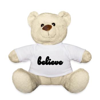 believe - Teddy Bear - white - Front