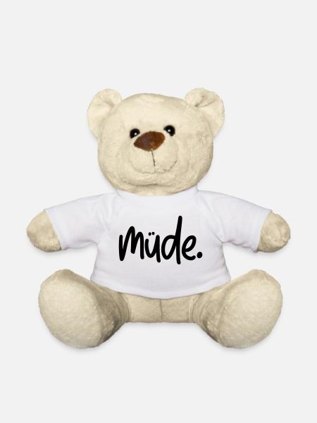 Müde - Teddy - Weiß