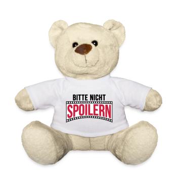 Farben änderbar | Bitte nicht Spoilern - Teddy - Weiß - Vorne