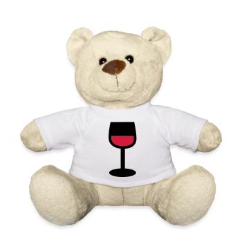 Wein Glas - Teddy - Weiß - Vorne
