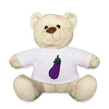 Aubergine Eggplant - Nounours - blanc - Devant