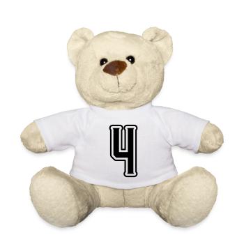 Symbole à 4 chiffres - Nounours - blanc - Devant