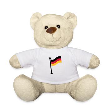 Hidden Germany Flag / German Flag (3c) - Teddy Bear - white - Front