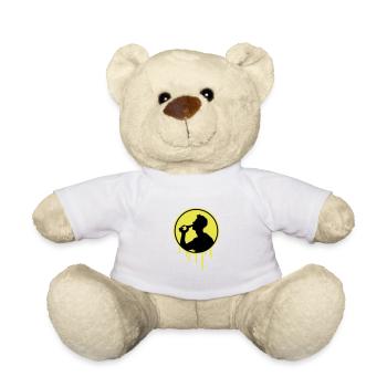 Flasche Bier Trinken - Teddy - Weiß - Vorne