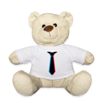3d_krawatte_3c - Teddy Bear - white - Front