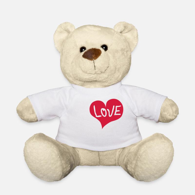 love - Nounours - blanc
