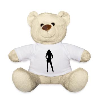 Frau, Girl, Silhouette, sexy woman - Teddy - Weiß - Vorne