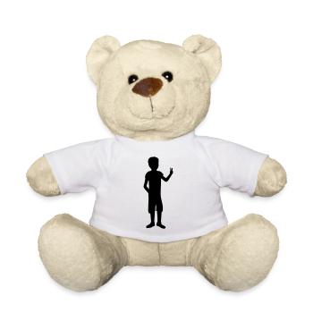 Silhouette kleiner Junge Peace - Teddy - Weiß - Vorne