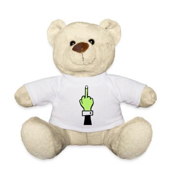 zombie hand mittelfinger - Teddy - Weiß - Vorne