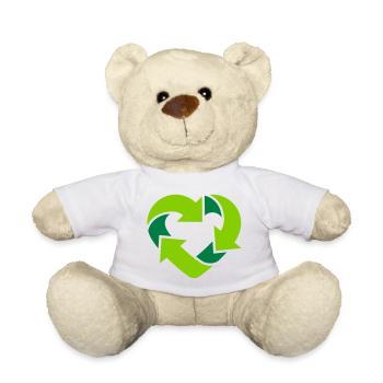 Recycling Heart - Love recycling Boys / Girls + ( - Teddy - Weiß - Vorne