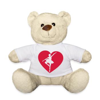 Liebe Herz Herzen Ballett-Tänzerin Dancer1 - Teddy - Weiß - Vorne