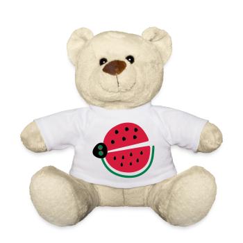 watermelon ladybug - Teddy Bear - white - Front