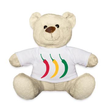 3 hot chillies - Teddy Bear - white - Front