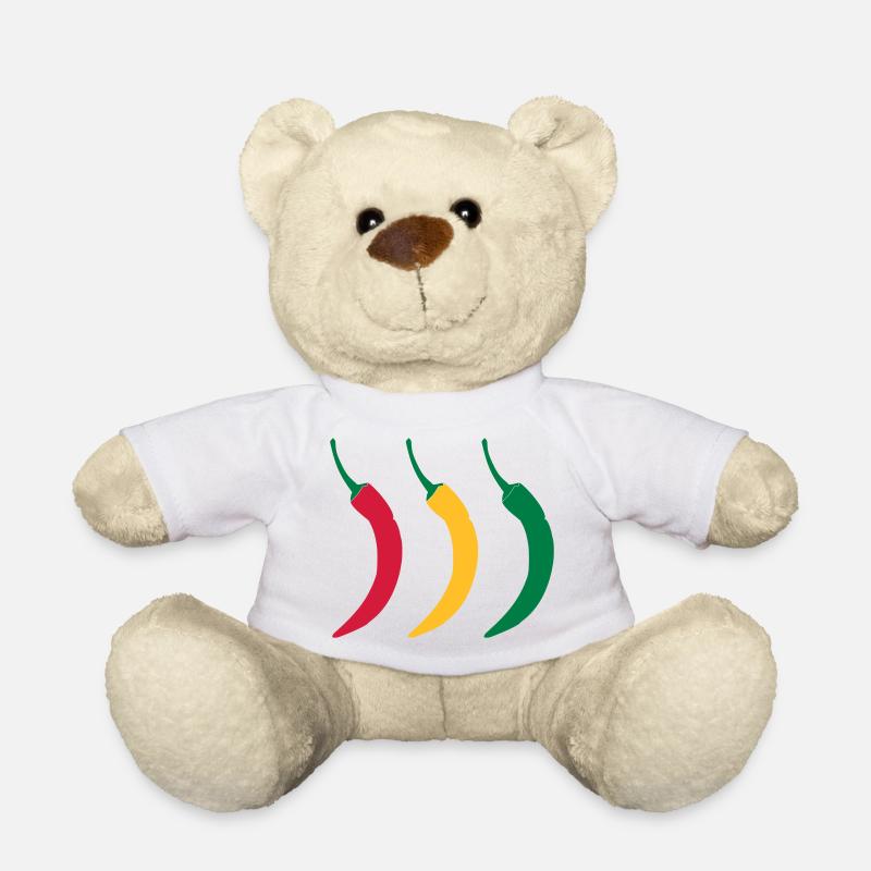 3 hot chillies - Teddy Bear - white