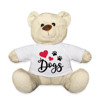Dog paw dog paw dog lover dog love - Teddy Bear - white - Front