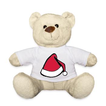 Chapeau de Noël Père Noël Vecteur de Noël - Nounours - blanc - Devant