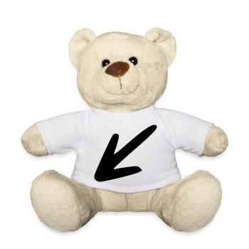 Arrow drawing sketch black - Teddy Bear - white - Front