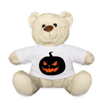 Citrouille effrayante Halloween - Nounours - blanc - Devant