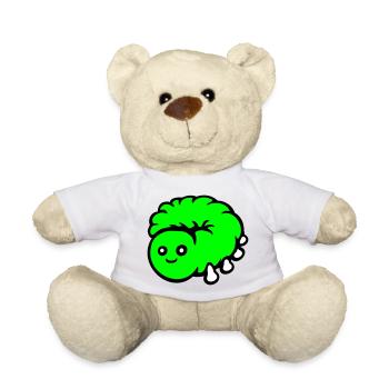 Cute caterpillar small friendly larva worm happy - Teddy Bear - white - Front