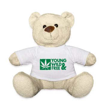 young wild and free weed leaf boxed - Teddy - Weiß - Vorne