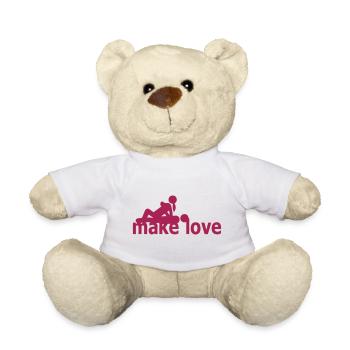 citation sexe make love couple amour position - Nounours - blanc - Devant