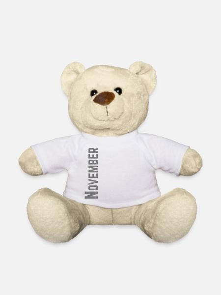 November month as text | Color customizable - Teddy Bear - white