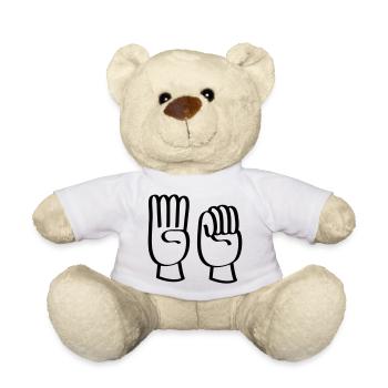 Violence domestique ou mettre fin à la violence domestique. - Nounours - blanc - Devant