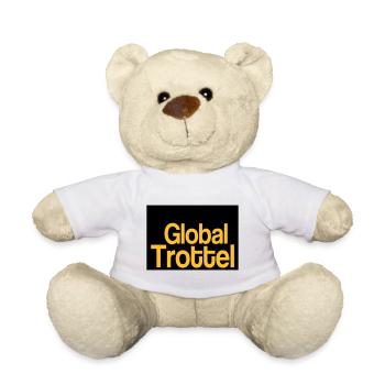 Global Trottel Flache Erde Erde Flacherdler Shirt - Teddy - Weiß - Vorne