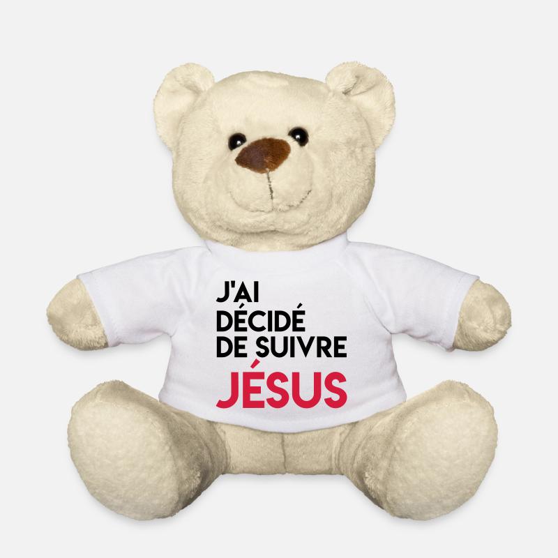 J'ai décidé de suivre Jésus - Nounours - blanc