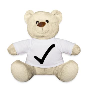 Haken Emoji Skizze Zeichnung - Teddy - Weiß - Vorne