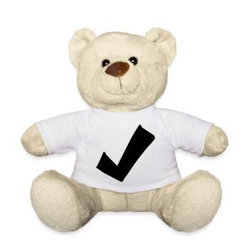 Haken Emoji Skizze Zeichnung - Teddy - Weiß - Vorne