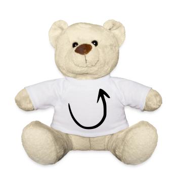 Arrow drawing sketch black - Teddy Bear - white - Front