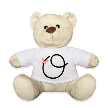 Lettre O Papillon Lettre - Nounours - blanc - Devant