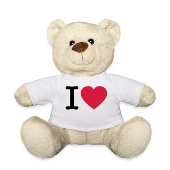 i love you eigener Text - Teddy - Weiß - Vorne
