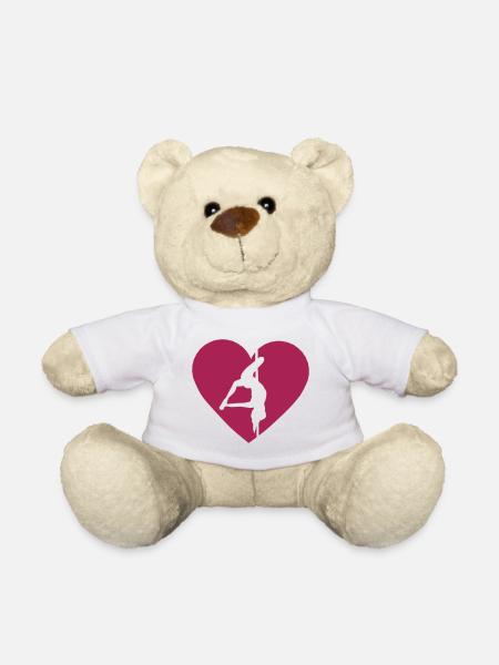 Herz Stangentanz Liebe - Teddy - Weiß
