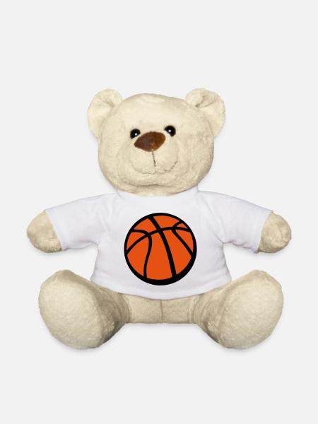 ballon basketball - Nounours - blanc