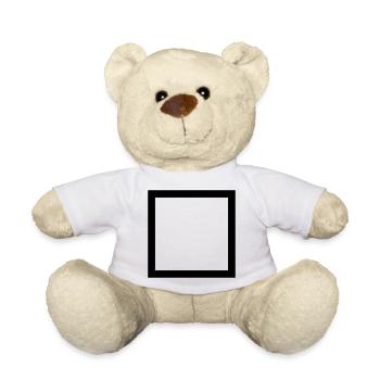 Thick square - Teddy Bear - white - Front