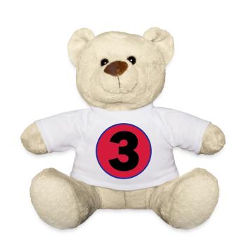 Anniversaire Anniversaire 3 - Nounours - blanc - Devant
