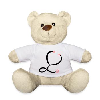 Dessin du stéthoscope. Médecin/infirmière. - Nounours - blanc - Devant