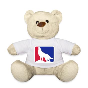 Wolf Hund Wildlife Werwolf Logo | Farben änderbar - Teddy - Weiß - Vorne