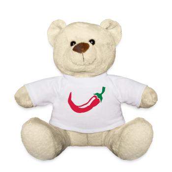 Chili Chilischote Paprika Geschenkidee - Teddy - Weiß - Vorne