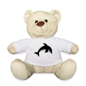 Delfin Ozean Geschenk - Teddy - Weiß - Vorne