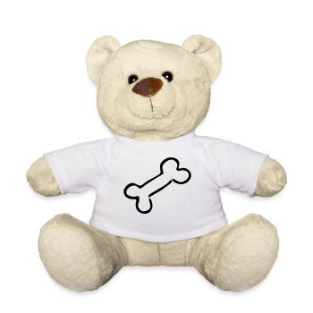Bone Dog Bones Doctor Veterinarian Gift - Teddy Bear - white - Front
