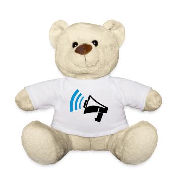 Megaphone gift - Teddy Bear - white - Front