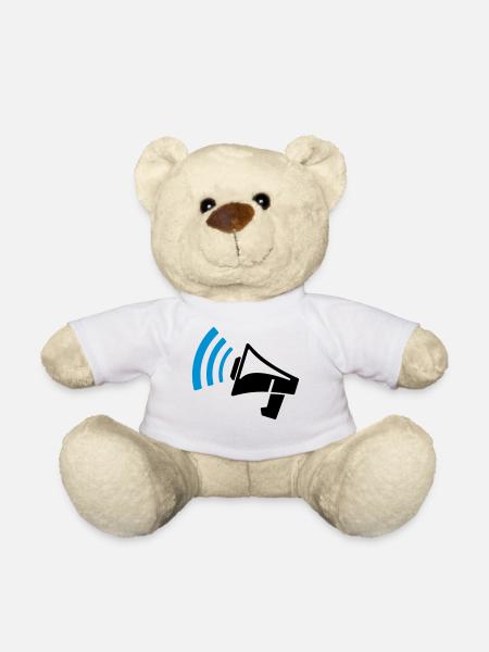 Megaphon Geschenk - Teddy - Weiß