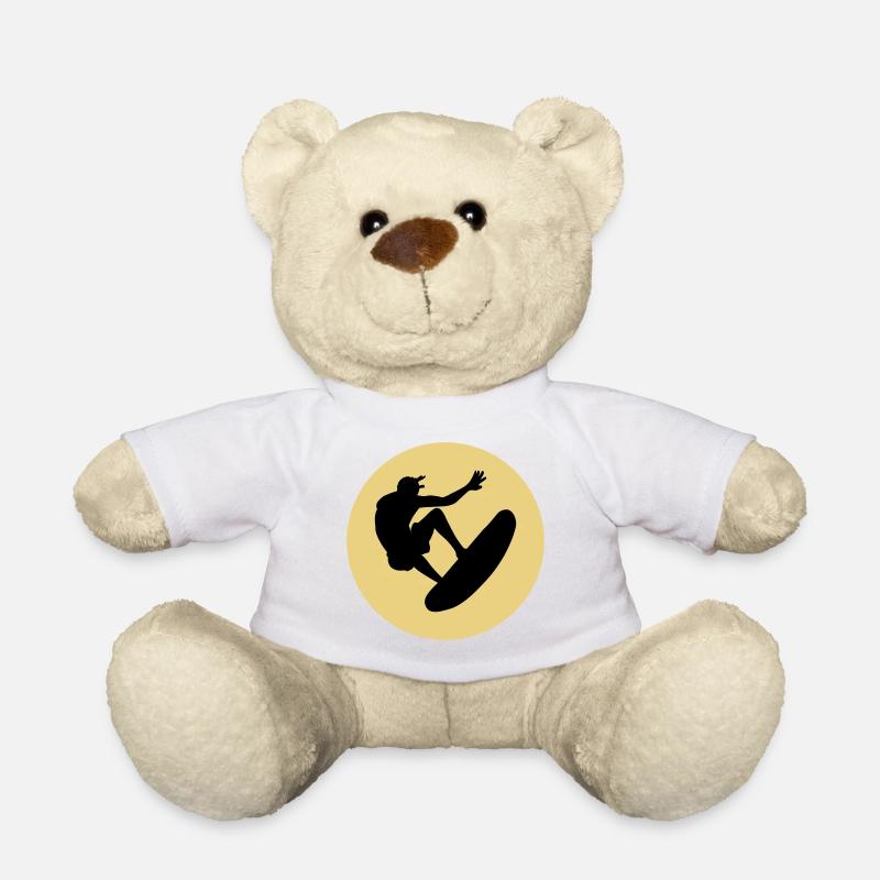 surfen cool sport logo - Teddy - Weiß