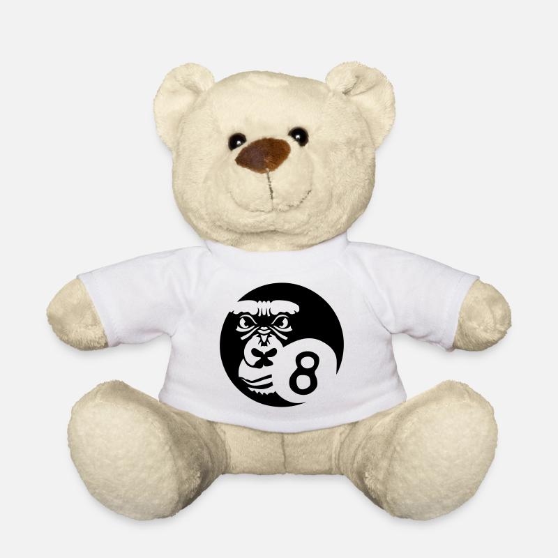 Ball Billard Gorilla Logo Sport 0 - Teddy - Weiß